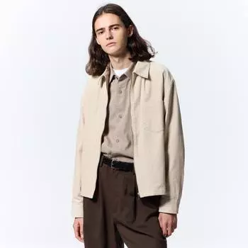 Рубашка из вельвета на молнии Gu By Uniqlo 07 GRAY/S