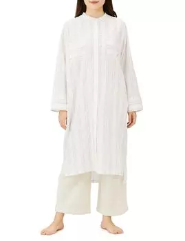 Рубашка из вуали с присборенной резинкой [Narue] Ночная рубашка, платье, женская, белая, ML белый