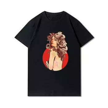 Рубашка Loves Snakes, забавная футболка, женская футболка с круглым вырезом, женская футболка с рисунком, женские повседневные футболки, женские футболки S