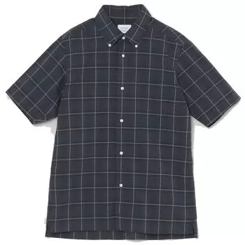 Рубашка Mackintosh Philosophy Trotter Square Button Down с коротким рукавом в клетку H1M59329 Tartan 27 40 Размер