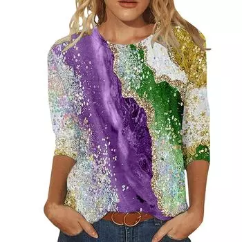 Рубашка Mardi для женщин, карнавальные тематические женские рубашки, топы-скрабы, женская туника, топ, милые блузки S