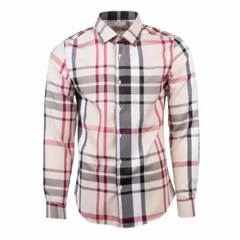 Рубашка мл бежевая в крупную клетку bill601 Мужчина BILL TORNADE