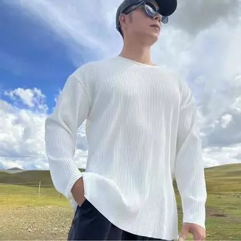 Рубашка мужская модная облегающая однотонная с длинными рукавами деловая хлопковая и льняная мужская повседневная спортивная фитнес-базовая одежда верхняя часть M чёрный