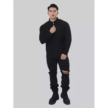 Рубашка мужская модная облегающая однотонная с длинными рукавами деловая хлопковая и льняная мужская повседневная спортивная фитнес-базовая одежда верхняя часть M белый