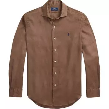 Рубашка мужская Polo Ralph Lauren Classic Houndstooth Linen Shirt Коричневый 710964778-007 M