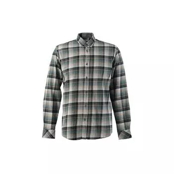 Рубашка мужская в красочную полоску в клетку, зеленая