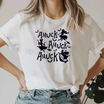 Рубашка на Хеллоуин Amuck Amuch Amucks Given Shirt Рубашки для вечеринки на Хеллоуин Hocus Pocus Shirts Sanderson Sisters Shirts Witch Sisters S