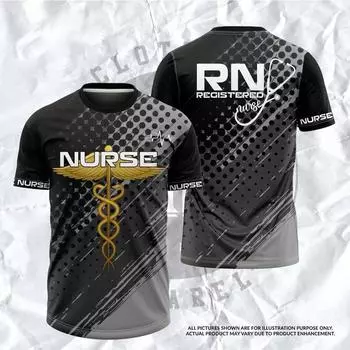 Рубашка Nurse Jersey Dryfit - полностью сублимированная рубашка, мужская и женская униформа XXS