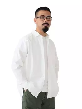 Рубашка обычная цветная широкая рубашка БЕЛАЯ S 38110235139 [Beams Plus] L/S 120/3 Мужская белый
