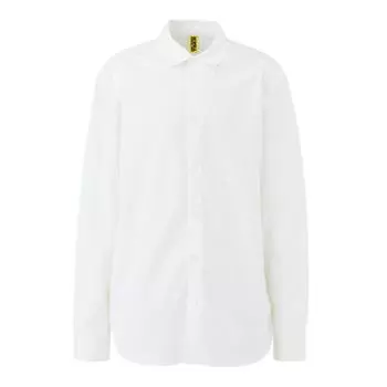 Рубашка Onitsuka Tiger, однотонная, повседневная, удобная, свободная, дышащая, поло с длинным рукавом, рубашки унисекс, серо-белые 2183B400-100 S