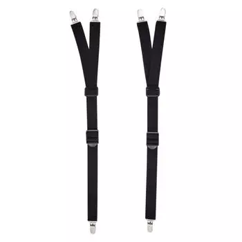 Рубашка остается регулируемой, мягкая и гладкая, эластичная, с нескользящими зажимами. Идеальный носок. One Size чёрный