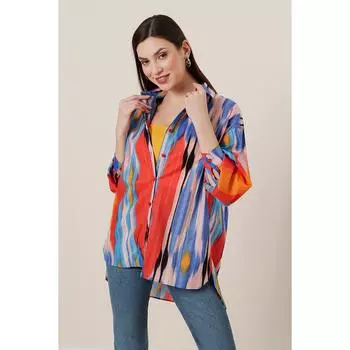 Рубашка оверсайз с принтом «кисть»