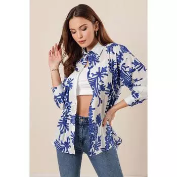 Рубашка оверсайз с узором