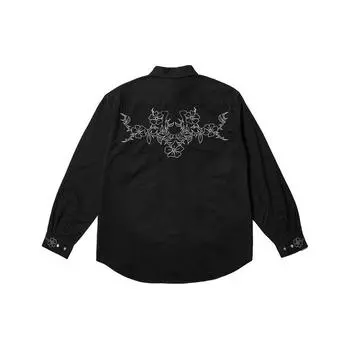 Рубашка Palace Flexus, черные топы унисекс P26SHT016 L