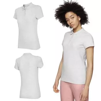 РУБАШКА ПОЛО 4F ЖЕНСКАЯ NOSH4 TSD007 БЕЛЫЙ МЕЛАНЖ. С S белый