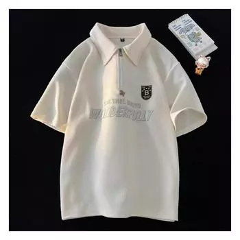 Рубашка поло American Retro Ins Waffle, мужская летняя модная брендовая трендовая рубашка большого размера с толстой полумолнией, футболка, топы M абрикосовый