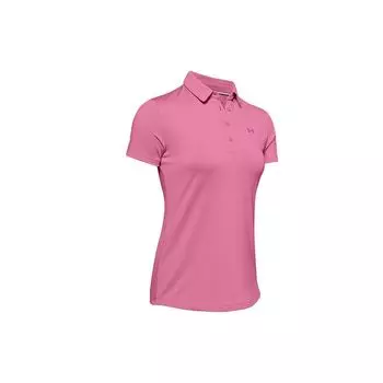Рубашка-поло для гольфа с короткими рукавами Under Armour Zinger, женские топы, розовая помада 1353124-691 S