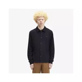 Рубашка поло Fred Perry Button Through с длинным рукавом, темно-синяя, Afpm2436598 608 M
