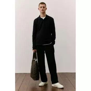 Рубашка поло HM Pique Regular Fit Navy Blue XS