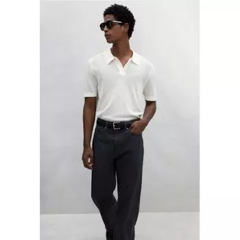 Рубашка-поло HM Regular Fit Hole Knit белая S