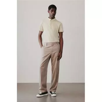 Рубашка поло HM slim fit светло-бежевого цвета