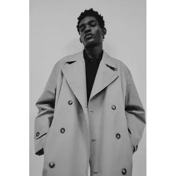 Рубашка поло HM slim Fit Waffle Texture, черная S