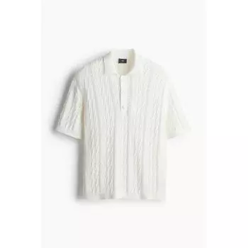 Рубашка поло из хлопка HM белая S