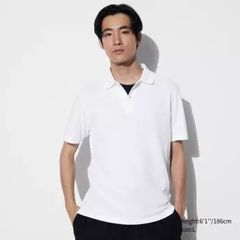 Рубашка-поло из хлопкового пике UNIQLO Airism (короткий рукав)