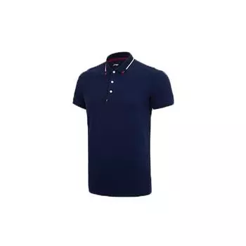 Рубашка поло Li Ning Color Block, женские топы, темно-синяя APLQ116-2 XS