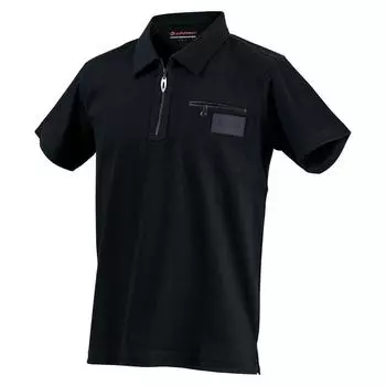 Рубашка поло Phiten X100 на молнии M, черная, уход за телом, Sonata Wear, топы, выбор, запас (JG112004) чёрный