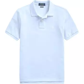 Рубашка поло Polo Ralph Lauren Ss24, однотонная, с вышивкой в виде маленького пони, прямая, повседневная, с коротким рукавом, детские топы поло Work-Blue CWPOKNIYN820186-400 L