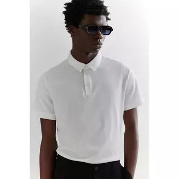 Рубашка поло приталенного кроя HM COOLMAX, белая XS