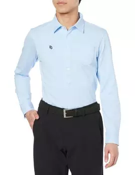 Рубашка поло с длинным рукавом и карманом Golf Blue 5 [Pearly Gates] Мужская (эластичный/включена грудь) / / 053-3261901 110_Саксофон [Л]