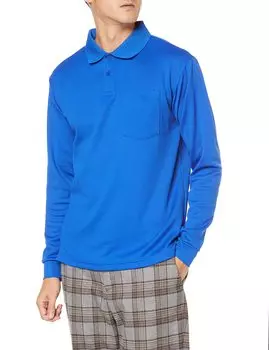 Рубашка поло с длинным рукавом Royal Blue M [Bead Beam] APL-269 королевский синий