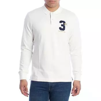 Рубашка поло с длинным рукавом стандартного кроя XMP611-JS005 Мужская L белый