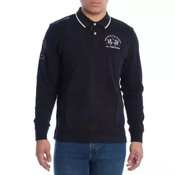 Рубашка поло с длинным рукавом стандартного кроя XMP312-JS005 Мужская L чёрный