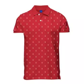 Рубашка поло с графическим принтом Collect rococco red Мужской JACK & JONES