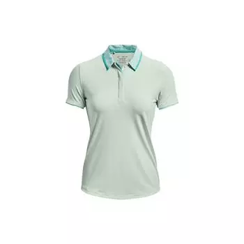 Рубашка-поло сплошного цвета Under Armour Женские топы Морской туман-Зеленый 1370132-936 L