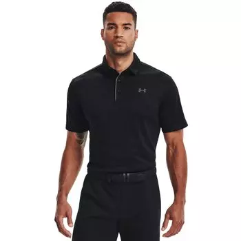 Рубашка поло Tech Polo 1290140 Япония MD на японский размер [Under Armor] (Рубашка для гольфа/поло) Мужчины BLK/GPH/GPH (эквивалент М)