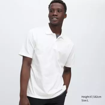 Рубашка поло UNIQLO AIRism с коротким рукавом обычного цвета