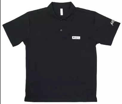 Рубашка поло Uzaki Nissin Ares BLACK JAGUAR 2024ver черного цвета, размер L