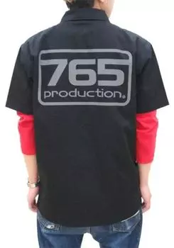 Рубашка рабочая IDOLMSTER 765 Pro, черная, размер: M