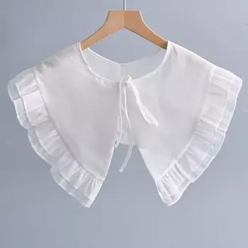 Рубашка с большим лацканом, съемные воротники, шаль для женщин, поддельный воротник, ретро-полурубашка, блузка, накидки на плечи, шарф, поддельный воротник