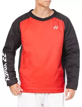 Рубашка с длинным рукавом, цвет закат красный, размер S [YONEX], V-образный вырез (Подходящий стиль), (496)