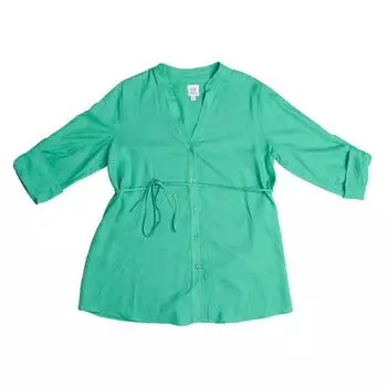 Рубашка для беременных с длинными рукавами 586117 для женщин L зелёный