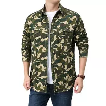 Рубашка с длинным рукавом для мужчин, винтажная рабочая одежда на весну и осень, повседневная рубашка XXXXXL