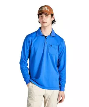 Рубашка с длинным рукавом Heat Navi Thermal Storage с нагрудным карманом Поло Простая рубашка для гольфа MG4FLS83M BL00 [Munsingwear] Мужская (синий)