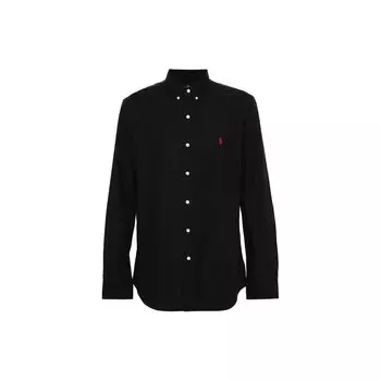 Рубашка с длинным рукавом и логотипом Polo Ralph Lauren, застежка на пуговицы, мужские рубашки, цвет черный 710928254-006 S