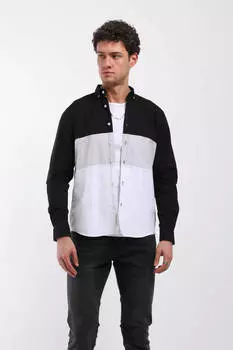 Рубашка с длинным рукавом мужская черная