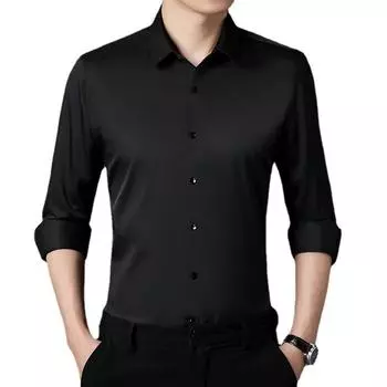 Рубашка с длинным рукавом, мужская легкая деловая высококачественная повседневная рубашка, весенне-осенняя мужская рубашка M